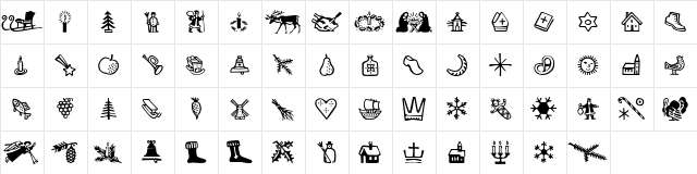 GE Itty Bittys Regular  glyph index