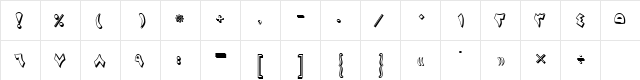 B Majid Shadow Regular  glyph index