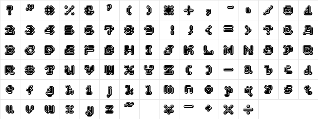 PANDA ERogo  glyph index