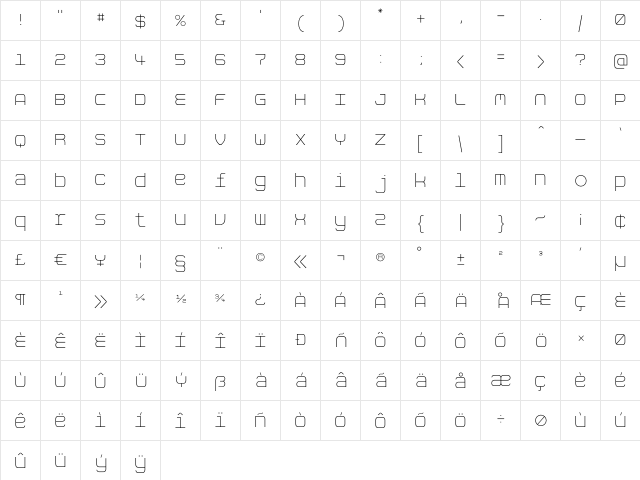 Aspirin-Refill Halfdose  glyph index