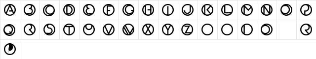 Circlea Plain  glyph index