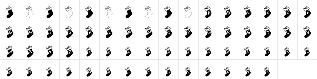 Chausettes de Noel Regular  glyph index