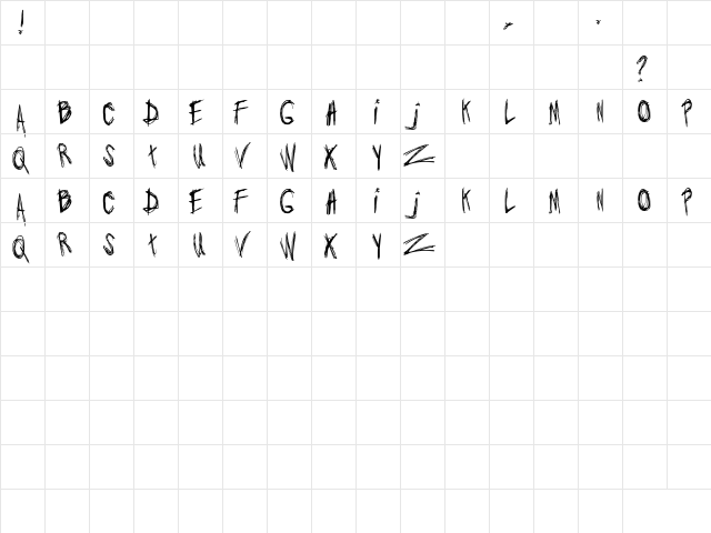 Jo_wrote_a_lovesong Regular  glyph index