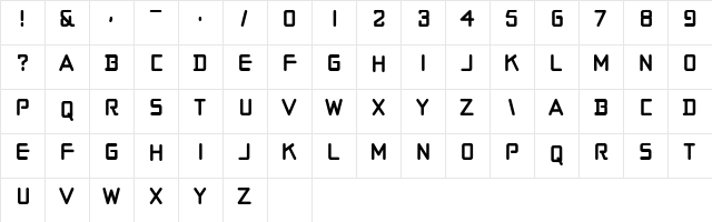 Moto Regular  glyph index