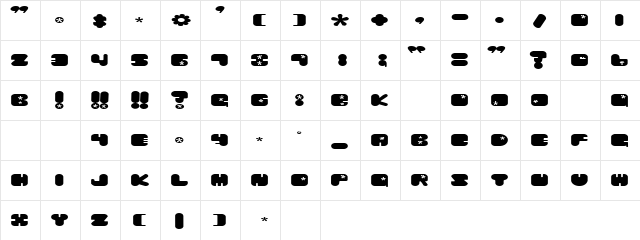 Lovedoll Salon Ultra X Regular  glyph index