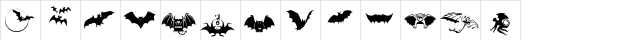 Bats-Symbols Regular  glyph index