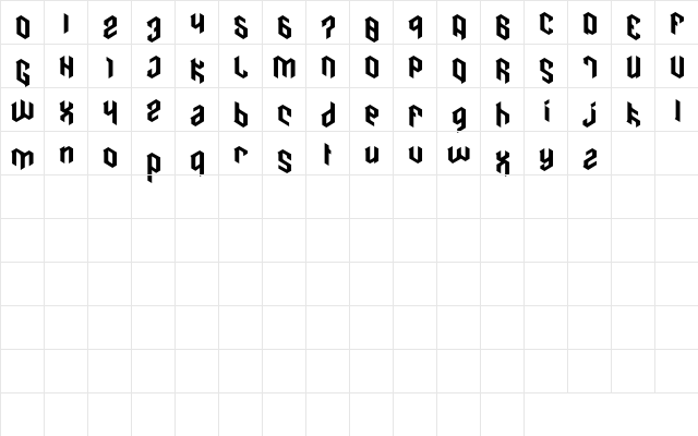 Papa Regular  glyph index