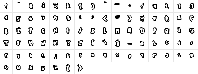 Numan Regular  glyph index