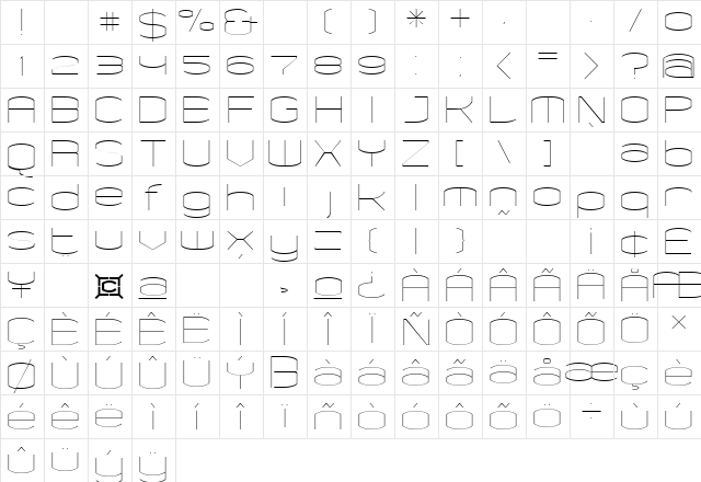 Chord Fine  glyph index