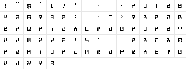5Computerized Regular  glyph index