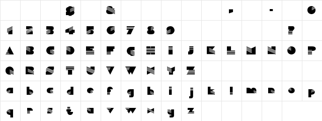 05 Regular  glyph index