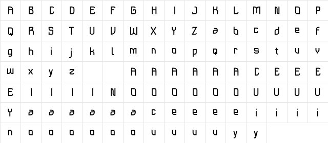 Satriya Demo Regular  glyph index