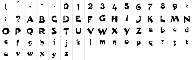 HepaticaDisplaySSK Bold  glyph index