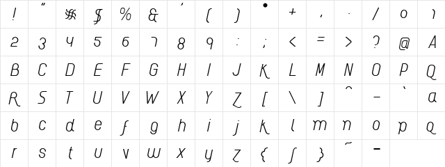 AI kelso LI  glyph index