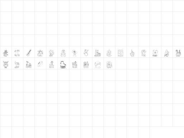 ColourMe1 Regular  glyph index