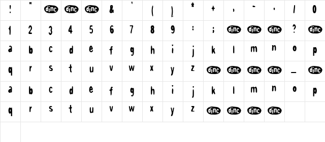 Automat Regular  glyph index
