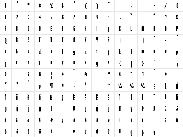 ModulaRoundSerif-Black Black  glyph index