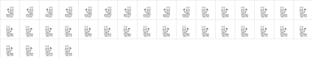 Patriotic Dude Regular  glyph index