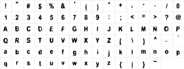 boomerang monkey deluxe. normal  glyph index