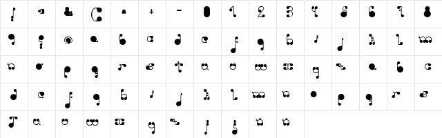 Novich Regular  glyph index