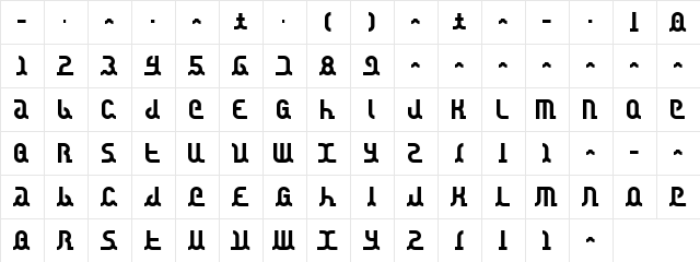 canstop Regular  glyph index