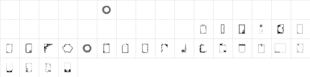 FramesAndBordersIII Regular  glyph index