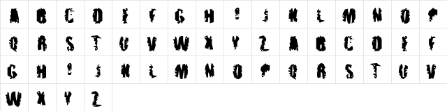 pUNKASSBLEED Regular  glyph index
