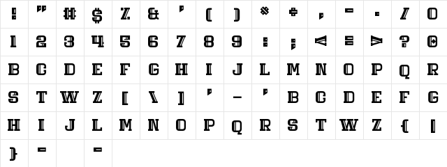 Daily Mix 4 Regular  glyph index