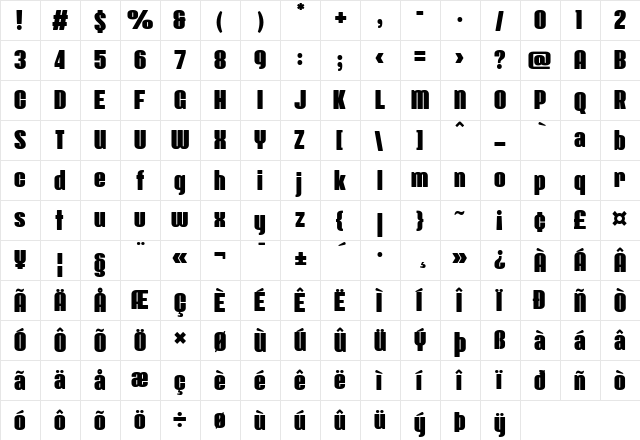 Class-357 Regular  glyph index
