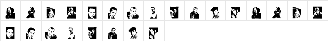 Bogie Regular  glyph index