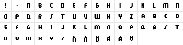 Feuerfeste Normal  glyph index