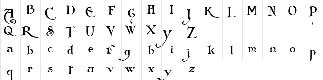 Giraffe Regular  glyph index