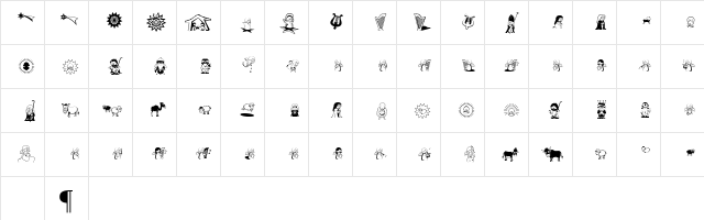 Xmas Story  glyph index
