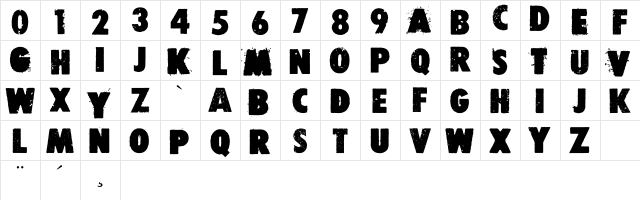 Free press Regular  glyph index
