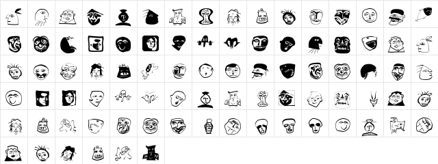 Wacomedians Regular  glyph index