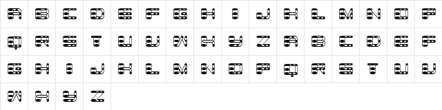 Zylinder Regular  glyph index