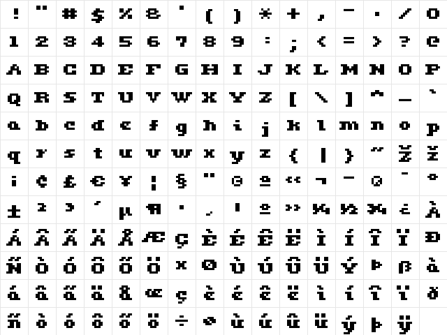 ceriph 05_63 Regular  glyph index