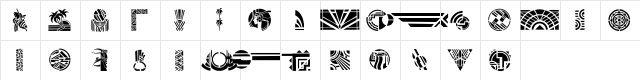 GE Art Deco Regular  glyph index