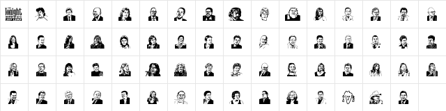 JayLeno Regular  glyph index