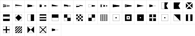NauticalFlags Regular  glyph index