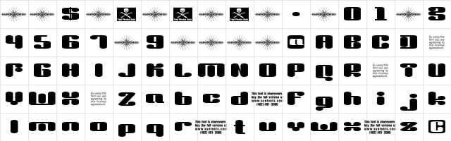 Liquid Sex UNPAID DEMO  glyph index