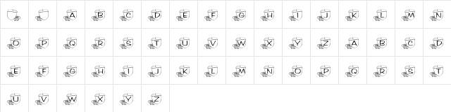 KR Nutsy! Regular  glyph index