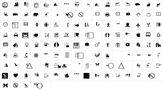 92 Regular  glyph index