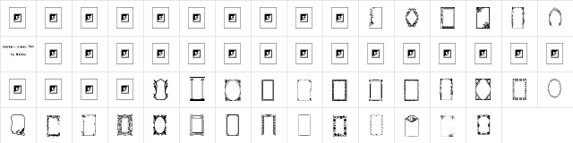 Darrians Frames Two Regular  glyph index