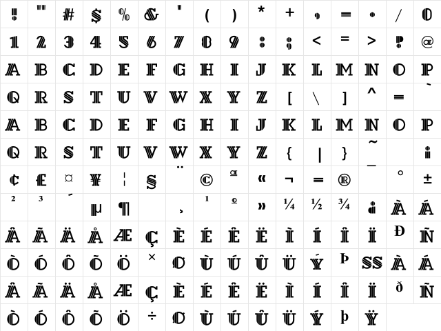 UKIJ Kufi Chiwer Regular  glyph index