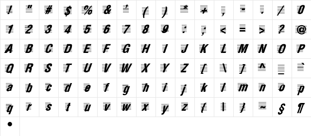 TheScoreNormal Medium  glyph index