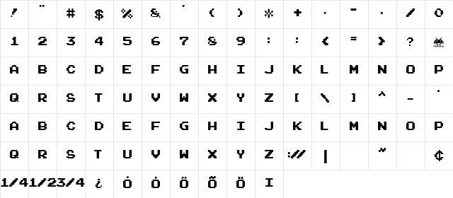 8bit emul8r  glyph index