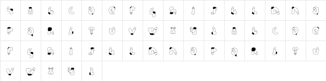 Semi Regular  glyph index