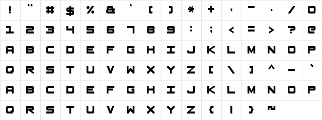 Basic Square 7 Solid Regular  glyph index