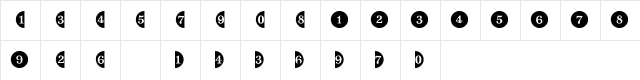 NumeraSSi Regular  glyph index